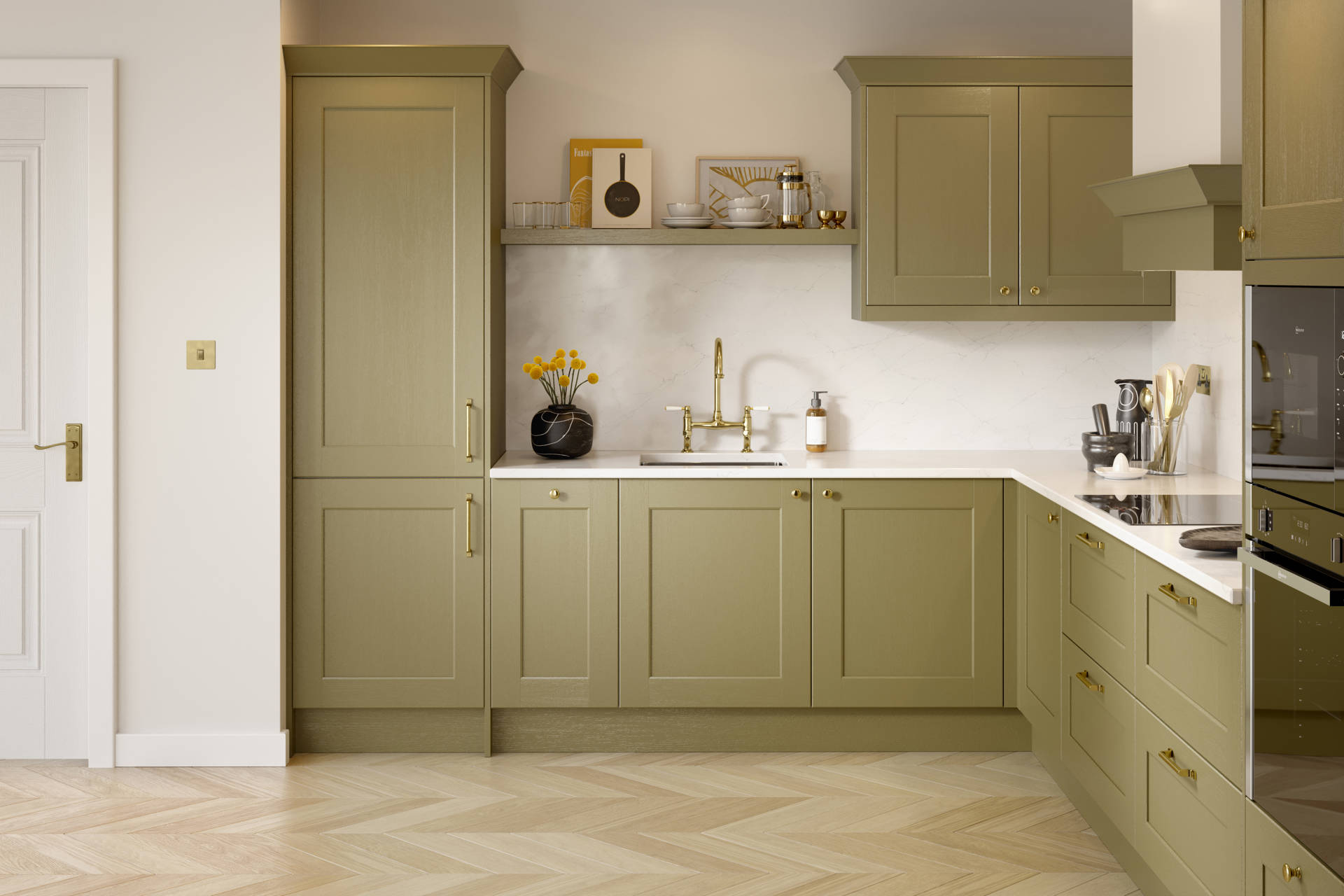 Belsay Olive Olive Green Kitchen Second Nature Kitchens